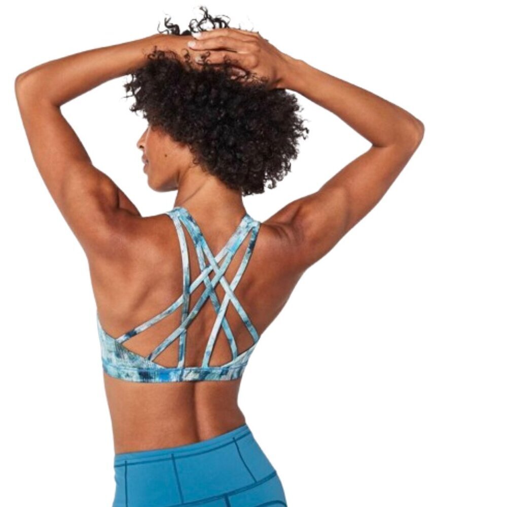 Women's 10 Lululemon Free To Be Serene Bra Sun Dazed Multi Blue